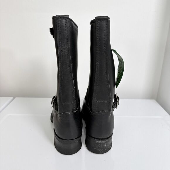 Vintage Herman Santa Rosa Engineer Boots Sz 13 E Black Steel Toe Motorcycle NEW - Picture 11 of 12